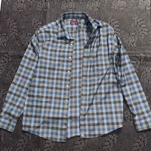 UNTUCKit Gray and Blue Plaid Shirt